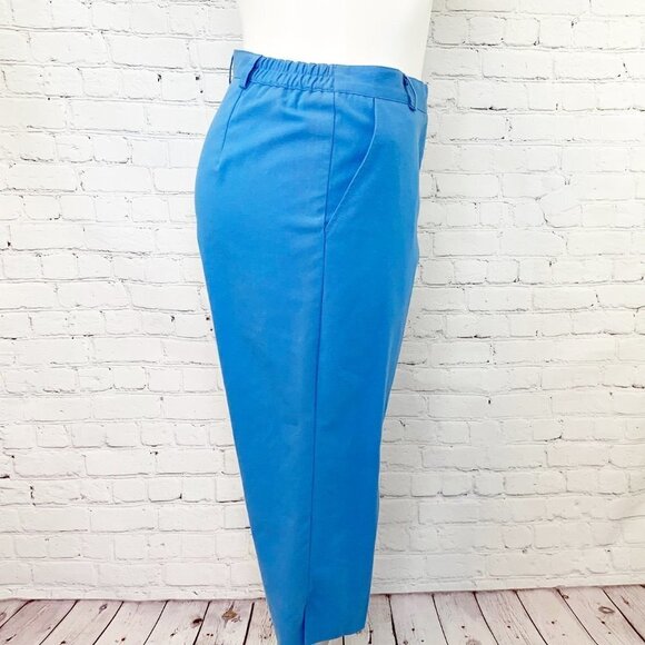 NWT Solar by Lasania Bright Blue Capri Pants - Picture 3 of 5